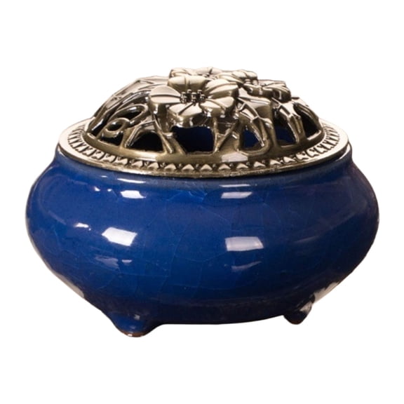 Home Use Ceramic Incense Burner,Sandalwood Incense Burner with Ice Kiln Glaze Ceramic Design -LAILLSH