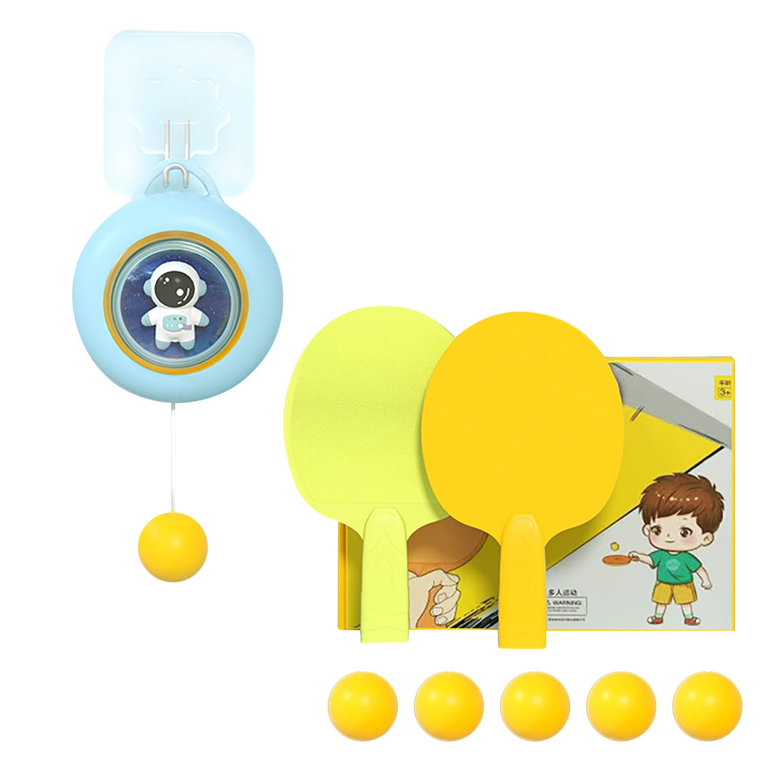 Hanging Table Tennis Trainer Set Interactive Toys For Door Frame Equipment With Racket And Ball For Sports Kids Boys Adults, Blue