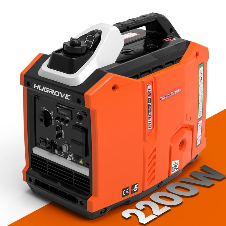 Inverter Generator for Home Use, 2200W Portable Generator 22''L Small Size,  Super Quiet Gas Generator for RV Camping