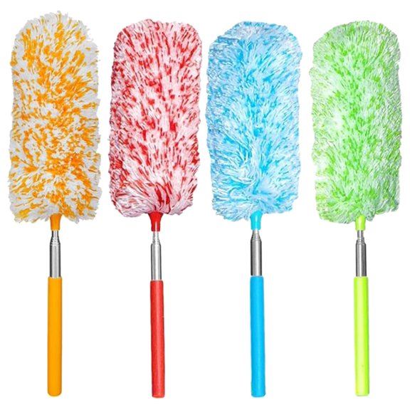 Home Use Microfiber Hand Extended Duster For Daily Cleaning Cleaning High Ceiling Fan Interior Roof Wet Or Dry Use Dry Duster Dryer Lint Brush Vent Top Can of Air Duster for Electronics Car Lift 2