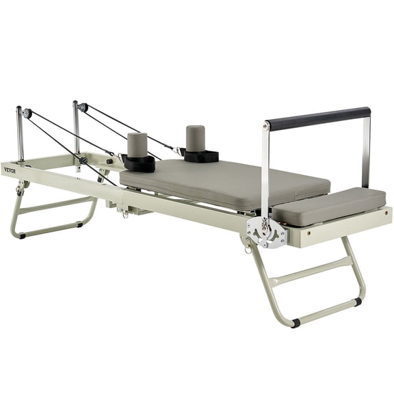Home Use Pilates Reformer Bed, Foldable Design with Spring & Cord Resistance, Max Weight 400 lbs for All Levels