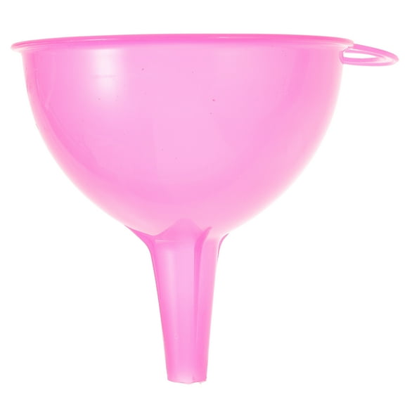 Home Use Plastic Funnel All Purpose Wide-Mouth Filler for Quick and Clean Transferring Liquid Dry Goods (12cm, Random color)