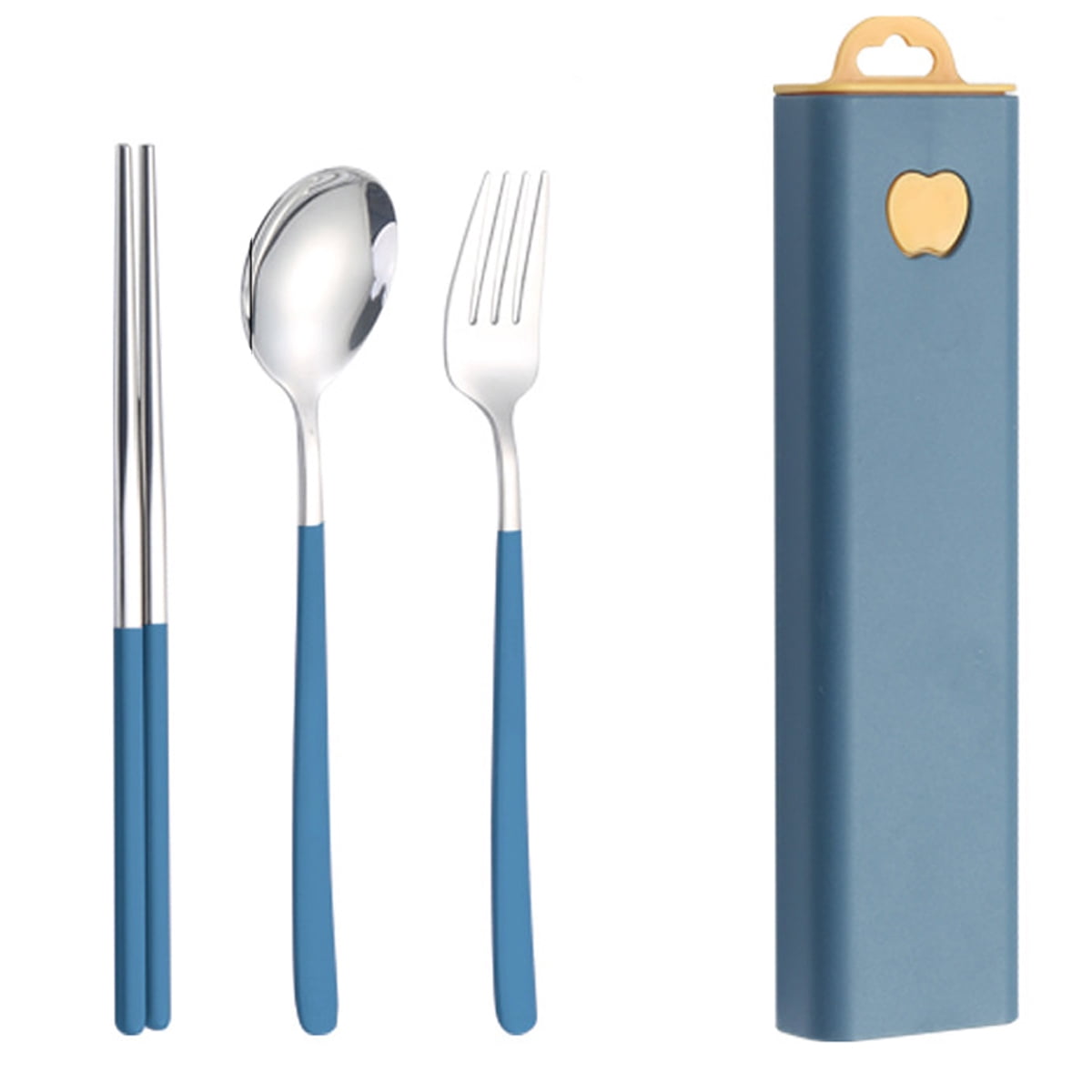 Home Utensils Reusable Flatware Set with Case, Stainless Steel Metal ...