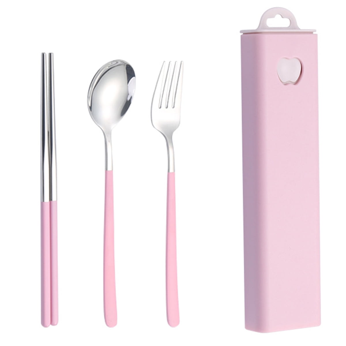 Joyfair Portable Cutlery Set, 8 Piece Black Stainless Steel Travel Flatware Set With Grey Case, Reusable Eating Utensils With Knife/Fork/Spoon/ Chopsticks/Straws/Cleaning Brush, Dishwasher Safe - View #5