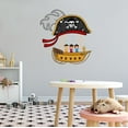 thumbnail image 1 of Home Wall Decal - 0 - Cute Hot Air Balloon Design Cute Pirate Boat Hot Air Balloon with Happy Kids - Proudly Hand Made Decal - Size: 9 In(W) x 10 In(H), 1 of 5