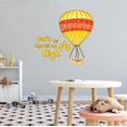 thumbnail image 1 of Home Wall Decal - Don't be Afraid to Fly High - Cute Hot Air Balloon Design Cute Dotted Flying Hot Air Balloon in Sky - Proudly Hand Made Decal - Size: 10 In(W) x 10 In(H), 1 of 5