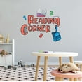 thumbnail image 1 of Home Wall Decal - Reading Corner - Cute Learning Design Reading Corner Lettering with Cute Book and Bags - Proudly Hand Made Decal - Size: 10 In(W) x 8 In(H), 1 of 5