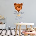 thumbnail image 1 of Home Wall Decal - The World is Yours to Explore - Cute Hot Air Balloon Design Inspirational Quote with Cute Teddy Air Balloon - Proudly Hand Made Decal - Size: 18 In(W) x 30 In(H), 1 of 5
