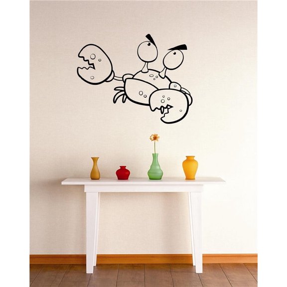 Home Wall Decals Angry Crab Ocean Sea Animal Bedroom Stickers DIY Removable Originality Stickers - Size: 11 In x 16 In