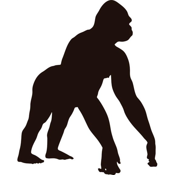 Home Wall Decals Animal Gorilla Bedroom Stickers DIY Removable Originality Stickers - Size: 11 In x 14 In