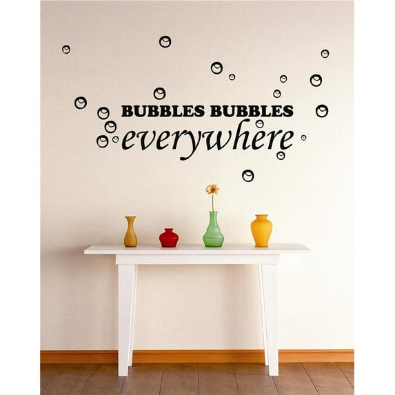 Home Wall Decals Bubbles Bubbles Bubbles Everywhere Bathing Shower Stylish Bedroom Stickers DIY Removable Originality Stickers - Size: 12 In x 18 In