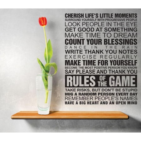 Home Wall Decals Cherish Little Mots Stylish Bedroom Stickers DIY Removable Originality Stickers - Size: 32 In x 32 In