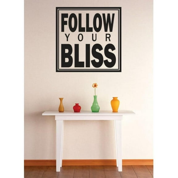 Home Wall Decals Follow Your Bliss Bedroom Stickers DIY Removable Originality Stickers - Size: 30 In x 30 In