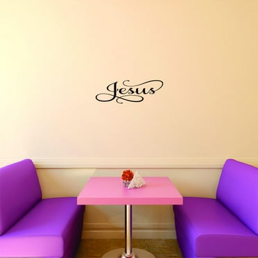 Home Wall Decals Jesus Bedroom Stickers DIY Removable Originality Stickers - Size: 8 In x 20 In