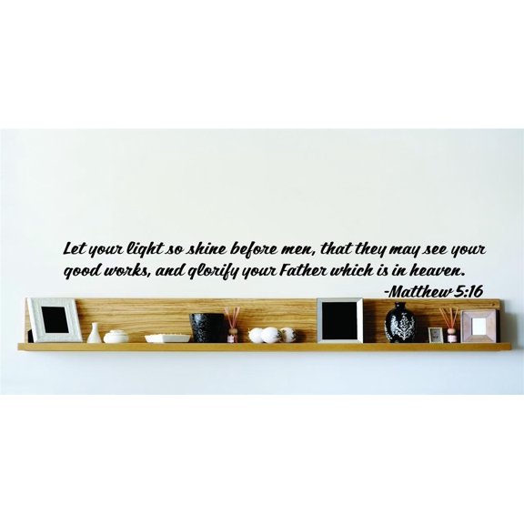 Home Wall Decals Let Your Light So Shine Before Men Bedroom Stickers DIY Removable Originality Stickers - Size: 19 In x 19 In