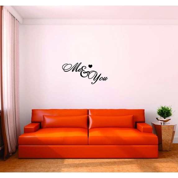 Home Wall Decals Me You Wedding Bedroom Stickers DIY Removable Originality Stickers - Size: 10 In x 20 In