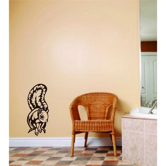 Home Wall Decals Squirrel Animal Bedroom Stickers DIY Removable Originality Stickers - Size: 8 In x 16 In