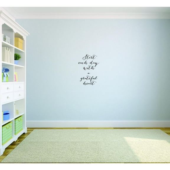 Home Wall Decals Start Each Day With A Grateful Wo Bedroom Stickers DIY Removable Originality Stickers - Size: 10 In x 20 In