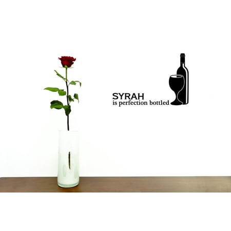 Home Wall Decals Syrah Is Perfection Bottled Bedroom Stickers DIY Removable Originality Stickers - Size: 12 In x 12 In