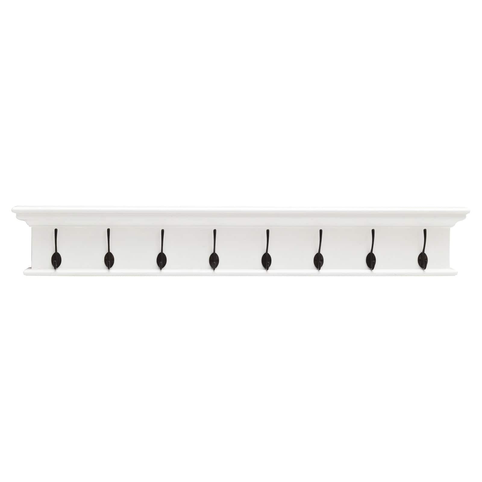 Buy Halifax 6 Hook Coat Rack in Black White Antique For Your Coastal Home, Coat Racks For Your Beach Cottage