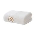 thumbnail image 1 of Home Water Absorbing Fleece Towel - Embroidered, Soft, Lint-Free, Quick Drying for Bathroom and Kitchen Use,White, 1 of 5