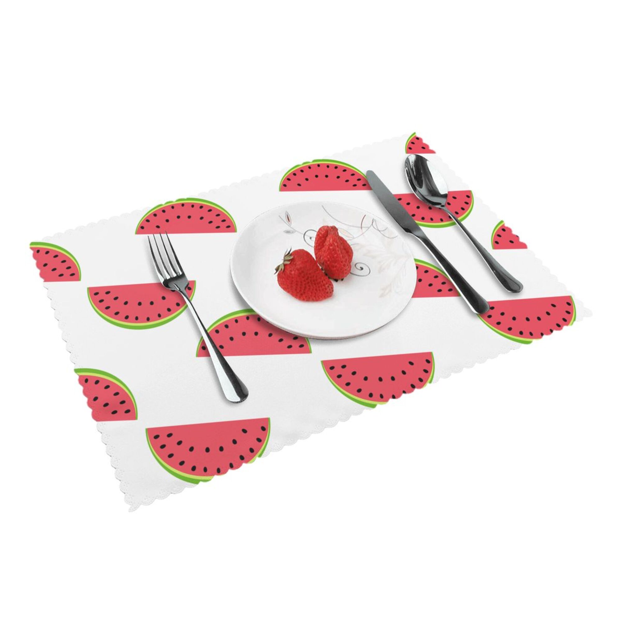 Home Watermelon Placemats Set Of 4 Washable Wipeable Place Mats Place