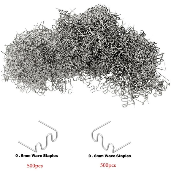 Home Wave Staples Staples Set 500 X 0.6Mm+500 X 0.8Mm S Wave Stainless Steel Stapler 0.6/0.8Mm 1000Pcs