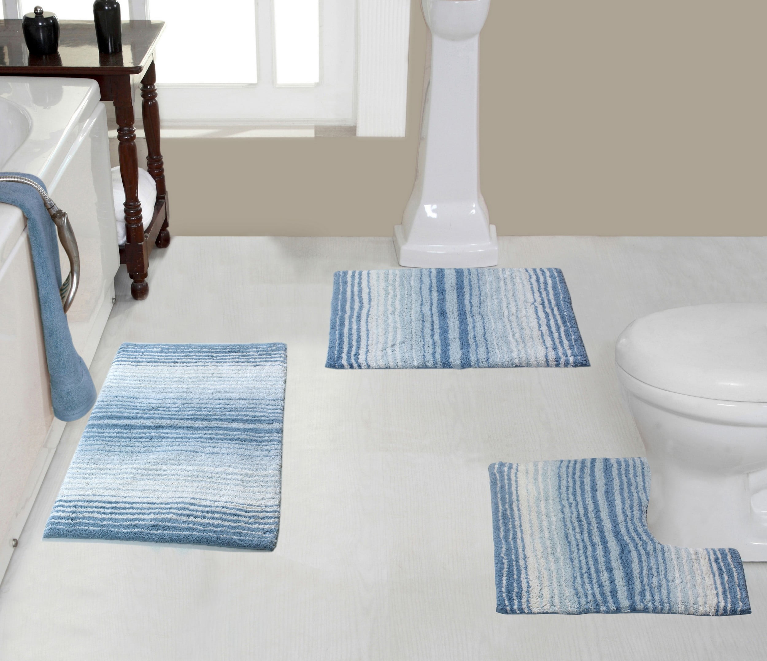 Home Weavers 100 Cotton Gradation Collection Bathroom Décor Washable