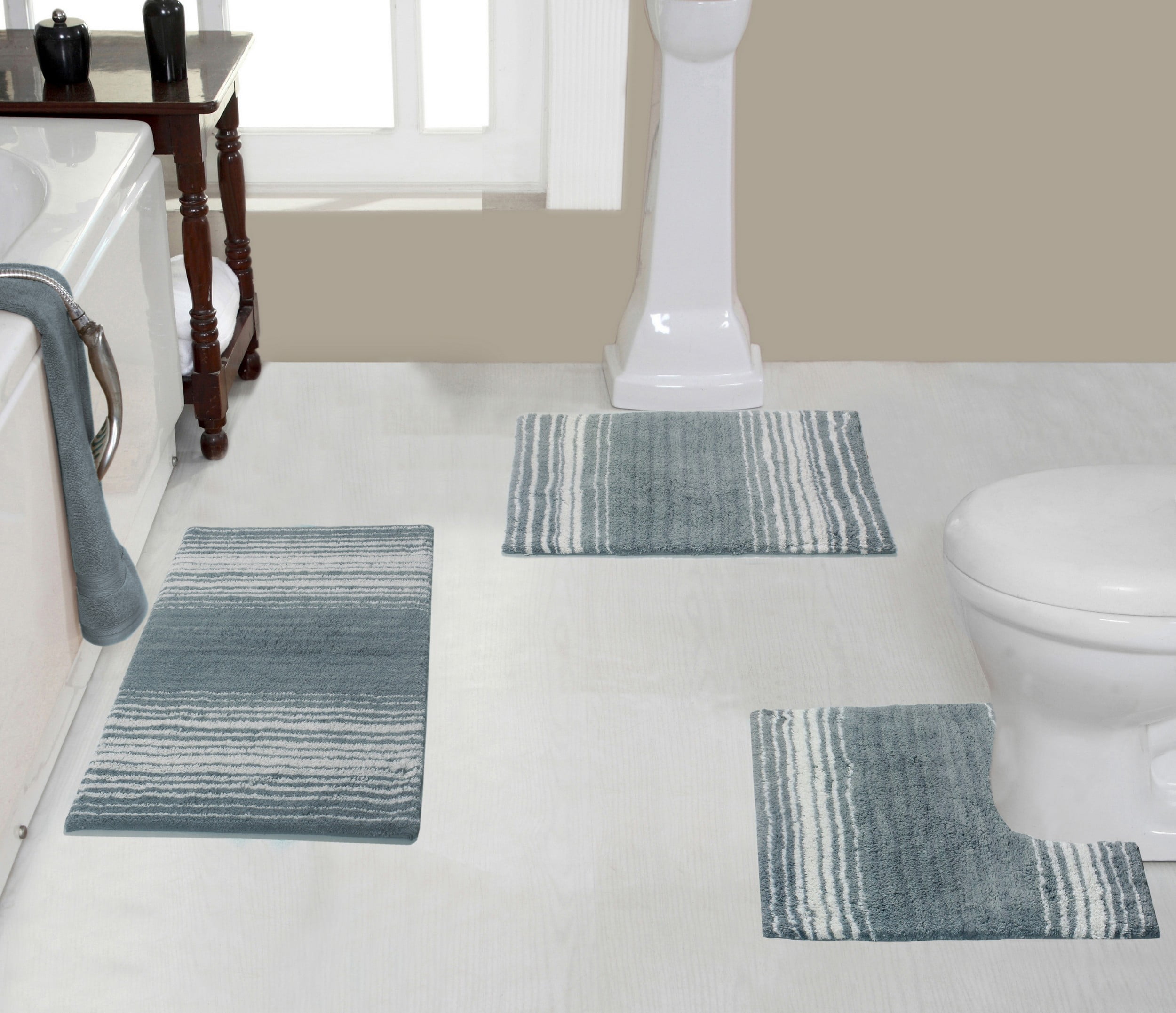 Home Weavers 100% Cotton Gradation Collection Bathroom Décor | Washable ...