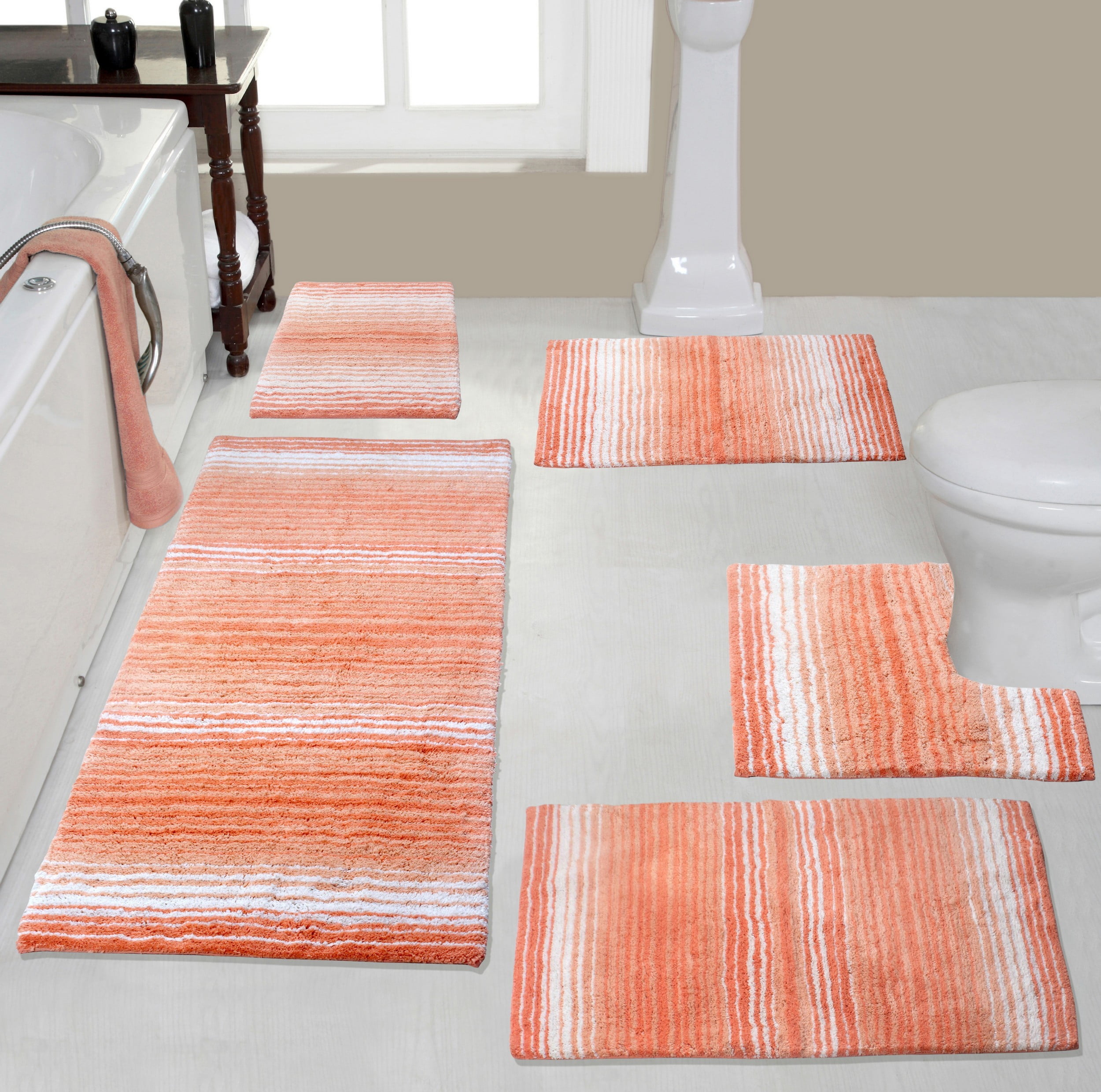 Home Weavers 100 Cotton Gradation Collection Bathroom Décor Washable