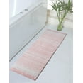 thumbnail image 1 of Home Weavers 100% Cotton Gradation Collection Bathroom Decore | Washable Rug | Bathroom Mat | Kitchen Carpet | Bathroom Rug Set | Bath Mat Set | Bath Floor Mat Non Slip, 21"x54", Pink, 1 of 5