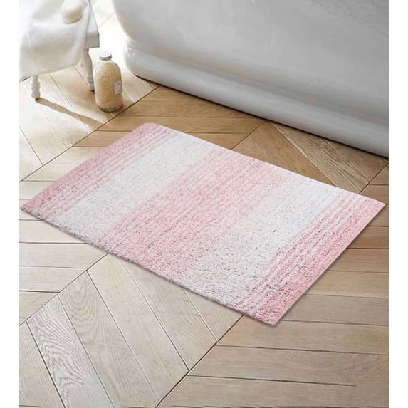 Home Weavers 100% Cotton Gradation Collection Bathroom Decore | Washable Rug | Bathroom Mat | Kitchen Rug | Bathroom Rug Set | Bath Mat Set | Bath Floor Mat Non Slip, 24"x40", Pink