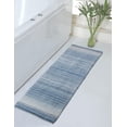 thumbnail image 1 of Home Weavers 100% Cotton Gradation Collection Bathroom Decore | Washable Rug | Bathroom Mat | Kitchen rug | Bathroom Rug Set | Bath Mat Set | Bath Floor Mat Non Slip, 21"x54", Blue, 1 of 6