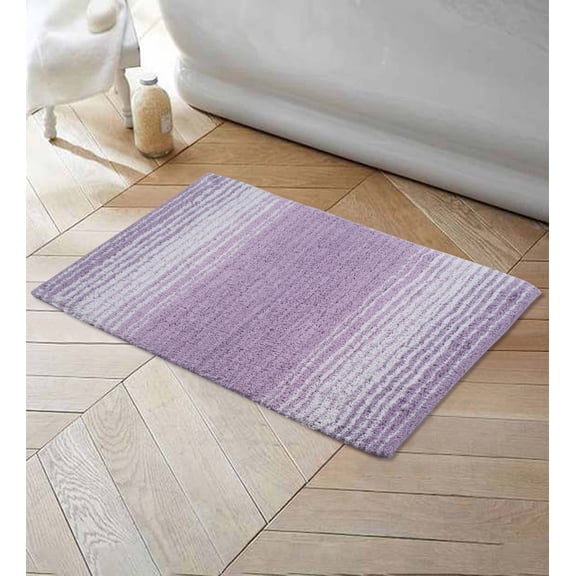 Home Weavers 100% Cotton Gradation Collection Bathroom Decore | Washable Rug | Bathroom Mat | Kitchen Rug | Bathroom Rug Set | Bath Mat Set | Bath Floor Mat Non Slip, 24"x40", Purple