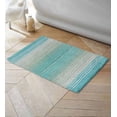 thumbnail image 1 of Home Weavers 100% Cotton Gradation Collection Bathroom Decore | Washable Rug | Bathroom Mat | Kitchen rug | Bathroom Rug Set | Bath Mat Set | Bath Floor Mat Non Slip, 17"x24", Turquoise, 1 of 4