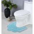 thumbnail image 1 of Home Weavers Allure Bathroom Rug Toilet Rugs U Shaped Contour,Extra Thick Toilet Rug, Non-Slip Contour Mat for Bathroom,100% Cotton Soft, Absorbent Water, Machine Washable, 20"x20" Contour, Turquoise, 1 of 9