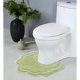 thumbnail image 1 of Home Weavers Allure Bathroom Rug Toilet Rugs U Shaped Contour,Extra Thick Toilet Rug, Non-Slip Contour Mat for Bathroom,100% Cotton Soft, Absorbent Water, Machine Washable, 20"x20" Contour, Green, 1 of 9