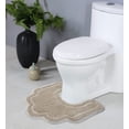 thumbnail image 1 of Home Weavers Allure Bathroom Rug Toilet Rugs U Shaped Contour,Extra Thick Toilet Rug, Non-Slip Contour Mat for Bathroom,100% Cotton Soft, Absorbent Water, Machine Washable, 20"x20" Contour, Linen, 1 of 9