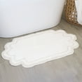 thumbnail image 1 of Home Weavers Allure Collection 100% Cotton Bath Rug 21"x34", Soft & Absorbent Bathroom Rug, Non-Slip Backing, Quick Dry, Machine Washable Bath Mat for Floor, Shower & Tub, White, 1 of 9