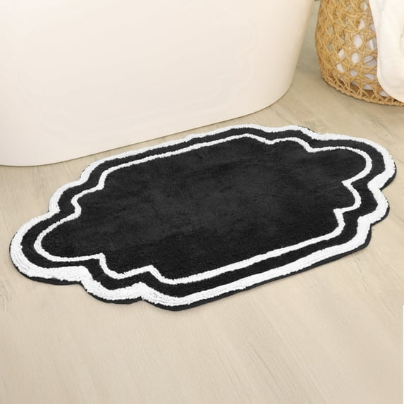 100% Cotton Softness & Absorbency: Made from premium cotton, this bath rug offers plush softness and excellent moisture absorption, keeping your bathroom floor dry and cozy.