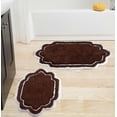 thumbnail image 1 of Home Weavers Allure Collection Bath Rug Set, 100% Cotton Reversible, 2 Piece, 17"x24" & 21"x34", Brown, 1 of 9