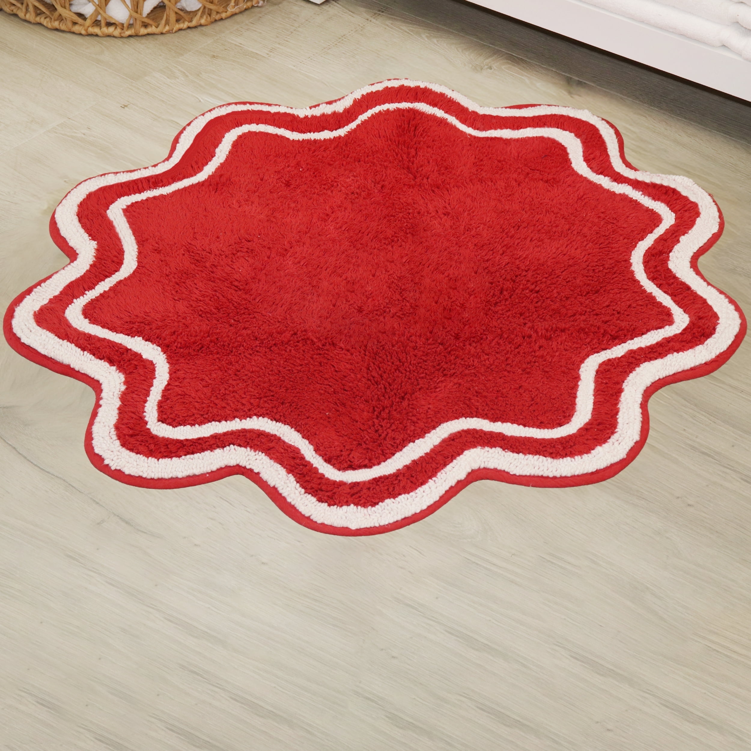 Home Weavers Allure Collection 100% Cotton Round Bath Rug 30