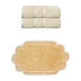 thumbnail image 1 of Home Weavers Allure Cotton Bath Towel & Bath Rug Set, Super Absorbent, Non-Slip, Machine Washable, 3-Piece, Yellow, 1 of 4