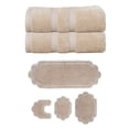 thumbnail image 1 of Home Weavers Allure Cotton Bath Towel & Bath Rug Set, Super Absorbent, Non-Slip, Machine Washable, 6-Piece, Linen, 1 of 4