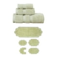 thumbnail image 1 of Home Weavers Allure Collection 100% Soft Cotton Super Absorbent 3 Pcs Towel Set & 5 Pc Bath Rug Combo, Machine Washable & Non Slip (Set of 8), Green, 1 of 4