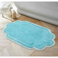 thumbnail image 1 of Home Weavers Allure Collection Bathroom Rug 100% Cotton Tufted Bathroom Rug, Soft & Absorbent Bath Rugs, Non-Slip Bath Rug, Machine Wash Dry Bath Mats - 24"x40" Bath Rug, Turquoise, 1 of 9