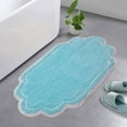 thumbnail image 1 of Home Weavers Allure Collection Bathroom Rug 100% Cotton Tufted Bathroom Rug, Soft & Absorbent Bath Rugs, Non-Slip Bath Rug, Machine Wash Dry Bath Mats - 21"x34" Bath Rug, Turquoise, 1 of 9
