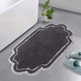 thumbnail image 1 of Home Weavers Allure Collection Bathroom Rug 100% Cotton Tufted Bathroom Rug, Soft & Absorbent Bath Rugs, Non-Slip Bath Rug, Machine Wash Dry Bath Mats - 21"x34" Bath Rug, Dark Gray, 1 of 8