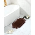 thumbnail image 1 of Home Weavers Allure Collection Bath Rug, Cotton Tufted, Soft Absorbent, Non-Slip Backing, Machine Washable, 17"x24", Brown, 1 of 9