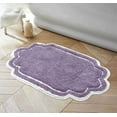 thumbnail image 1 of Home Weavers Allure 100% Cotton Tufted Bath Rug, Soft, Absorbent, Non-Slip, Machine Washable Mat, 24"x40" Rug for Bathroom Floor, Shower & Vanity â€“ Quick Dry Rug, Purple, 1 of 9
